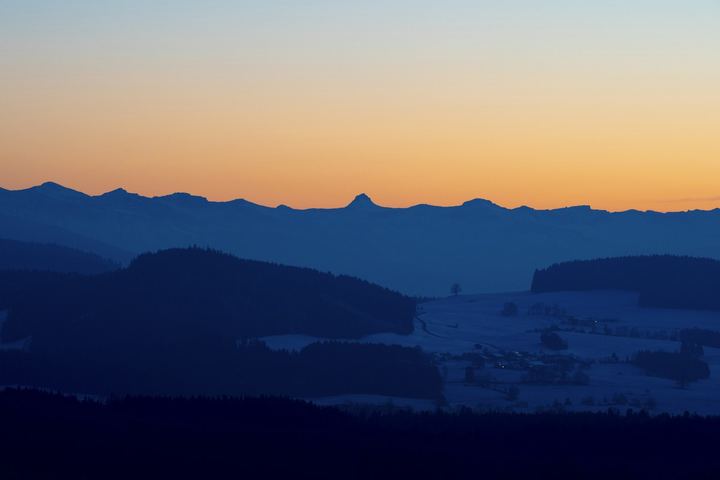 Allgäuer Alpen zur blauen Stunde